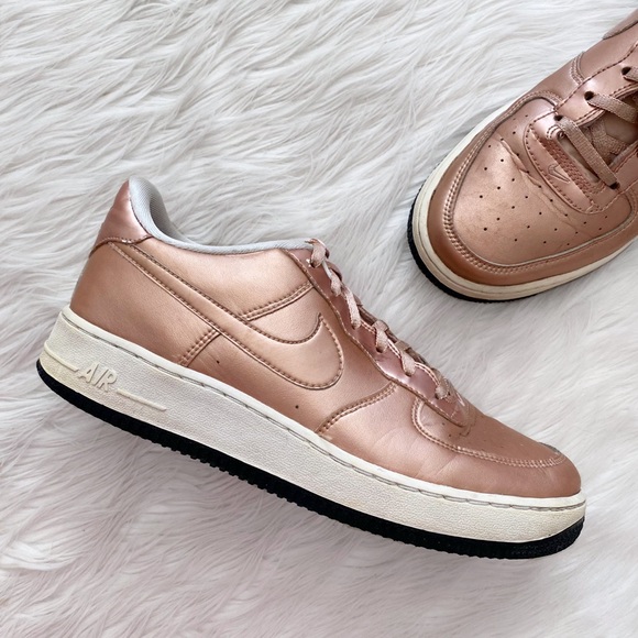 Nike Air Force 1 Metallic Rose Gold Sneakers